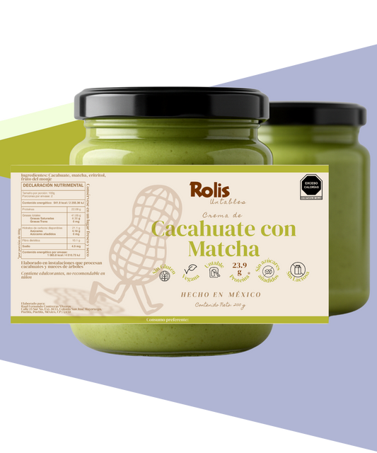Crema de Cacahuate con Matcha