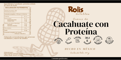 Crema de Cacahuate con Proteína