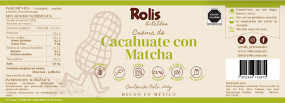 Crema de Cacahuate con Matcha